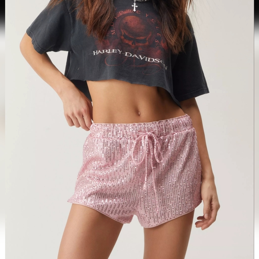 Sequin Runner Shorts